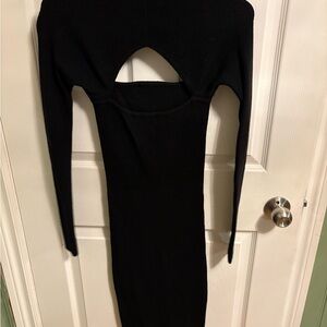 American Eagle Outfitters Black Backless Dress